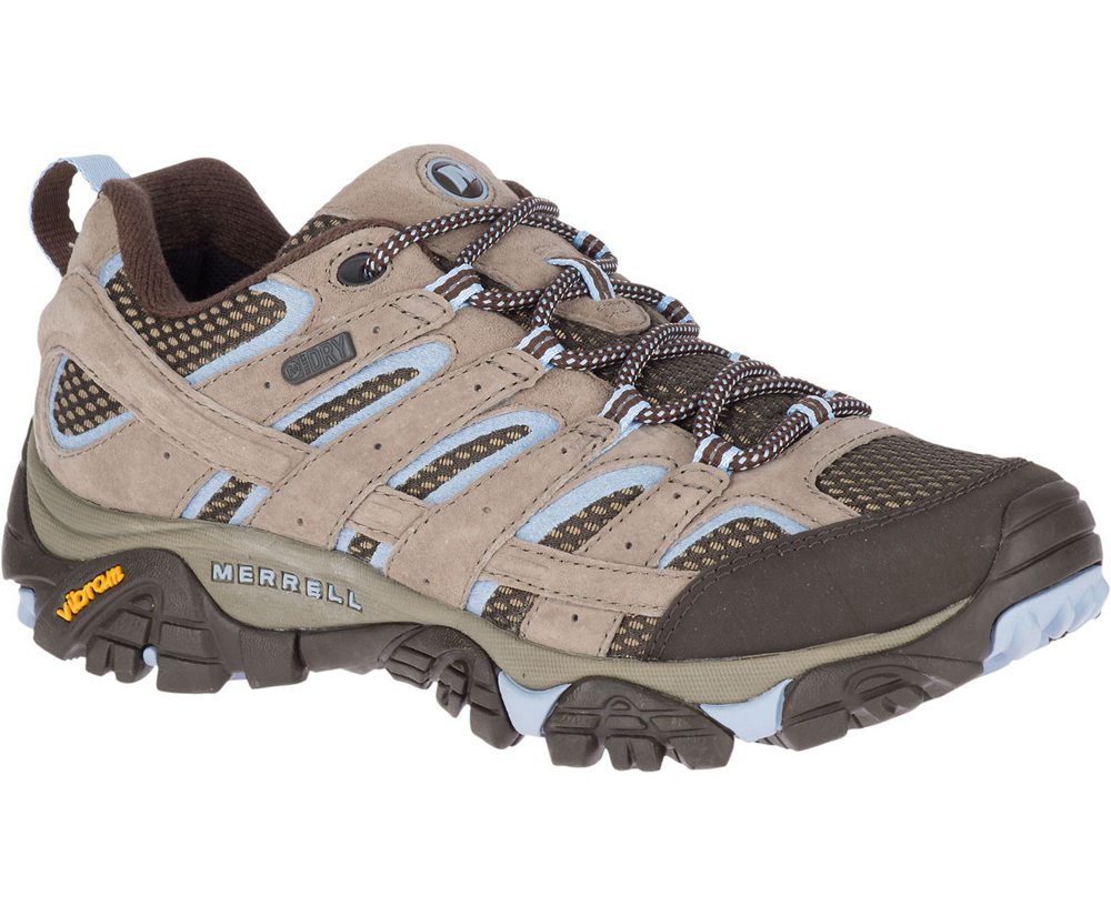Merrell Hiking Shoes Grey - Moab 2 Waterproof - Womens 23QRICHJD
